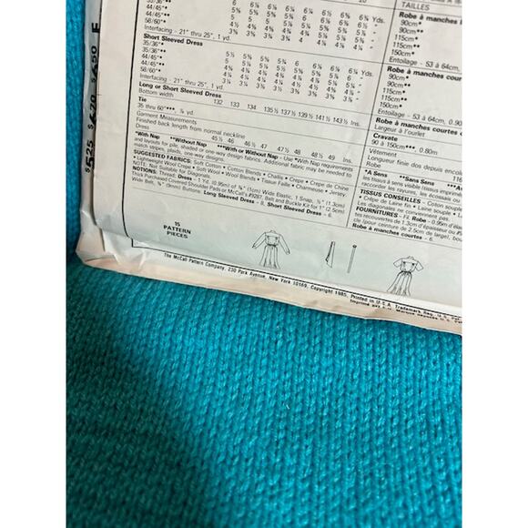 McCalls sewing pattern 2093 liz claiborne dress swing skirt - Picture 5 of 5